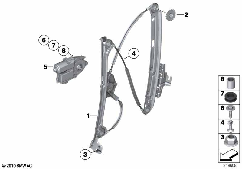 Door window lifting mechanism rear