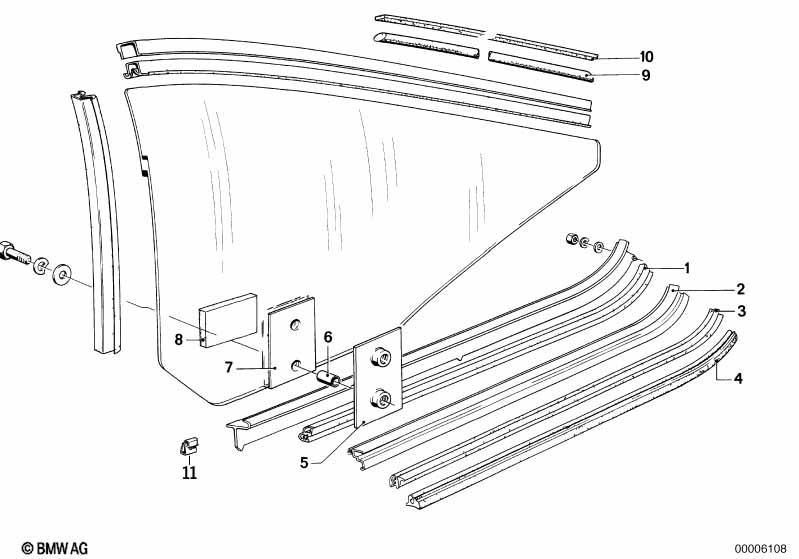 Rear window weather strip