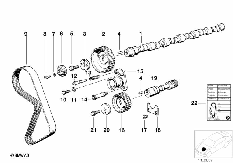 Timing+valve train-tooth belt/camshaft