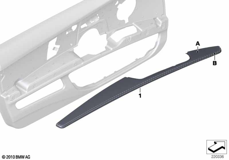 Individual armrest, front