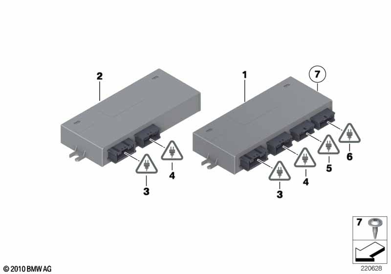 Control unit for rear function module