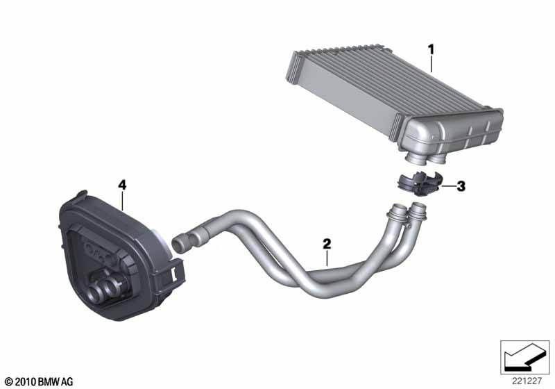 Heater radiator/mounting parts