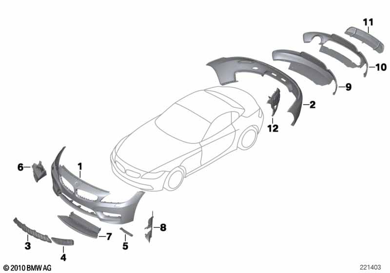 Genuine BMW 51128038095 E89 Insert For Bumper, Rear -M- (Inc. Z4 35i) | ML Performance UK Car Parts
