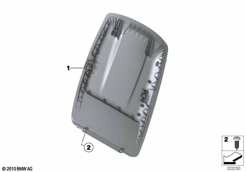 Genuine BMW 52107254431 F25 F26 Imitation Leather Rear Panel With Pocket SCHWARZ (Inc. X3) | ML Performance EU Car Parts