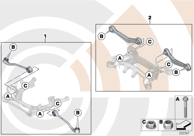 Genuine BMW 33322180423 E53 Set Of Control Arms, Rear VALUE LINE (Inc. X5) | ML Performance UK Car Parts