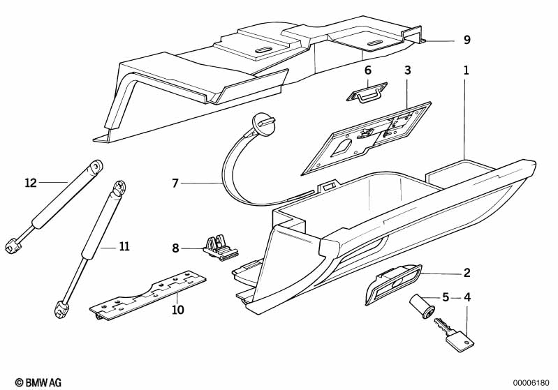 Glove box driver side