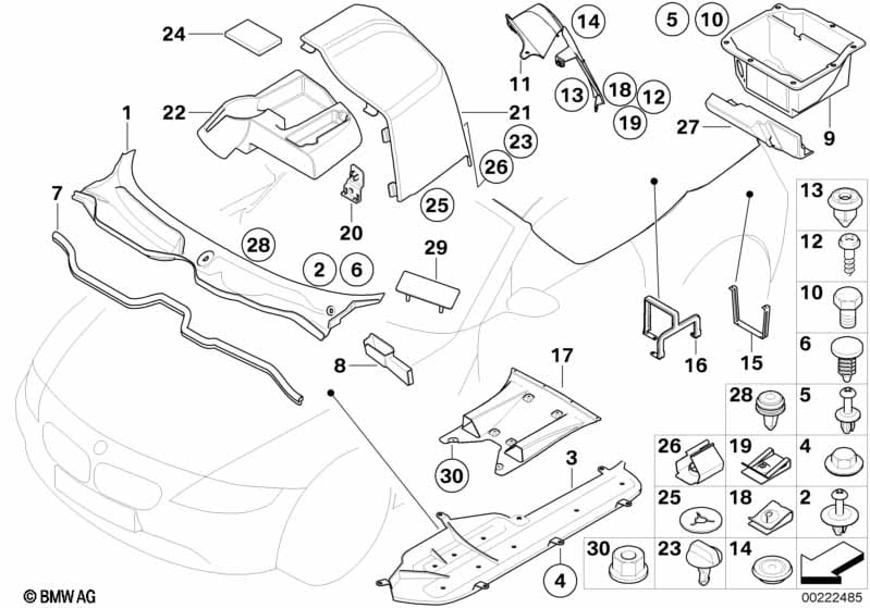 Various body parts