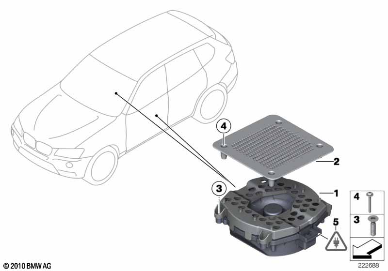 Genuine BMW 65139297897 F26 F16 Central Woofer STEREO-SYSTEM (Inc. X4 35iX, X6 50iX 4.4 & X6 35i) | ML Performance UK Car Parts