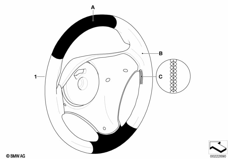 Indi. Sport st. wheel, leather, bicolor