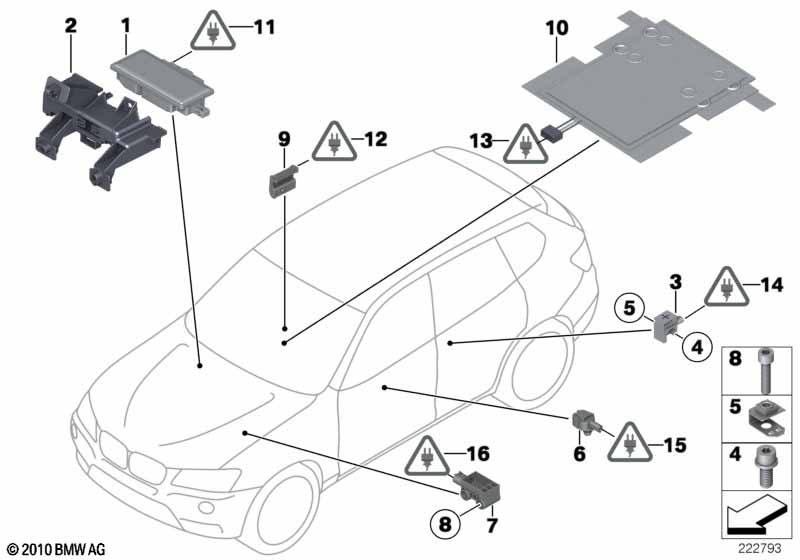 Genuine BMW 65779226797 F25 F26 Sensor, Driver's Seat (Inc. X3 & X4 28iX) | ML Performance EU Car Parts
