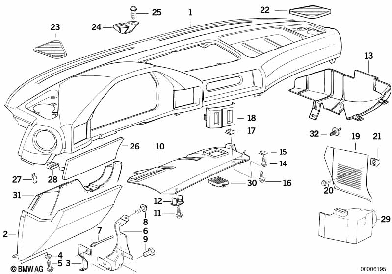 Genuine BMW 51438126447 E34 Lateral Trim Panel Front Left ULTRAMARIN (Inc. 525ix, M5 3.8 & M5 3.6) | ML Performance EU Car Parts
