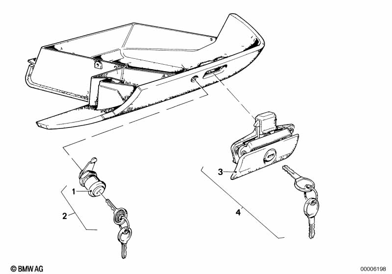 Glove box lock