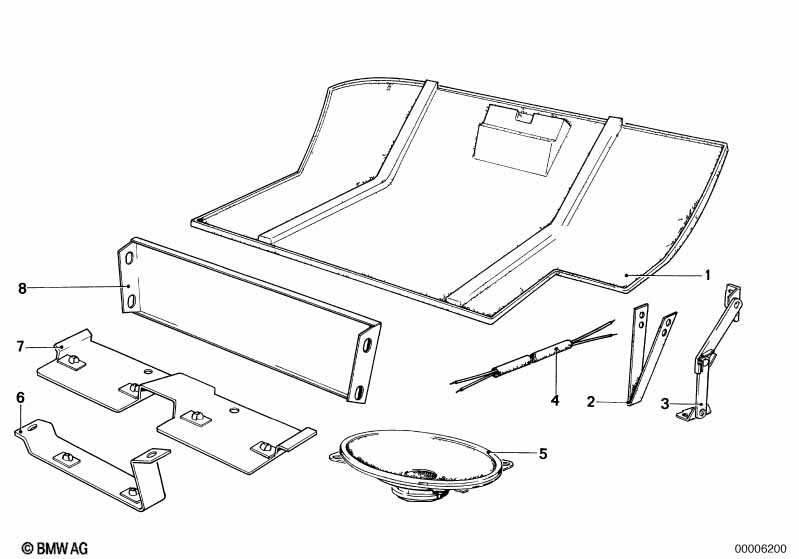 Glove box mounting parts