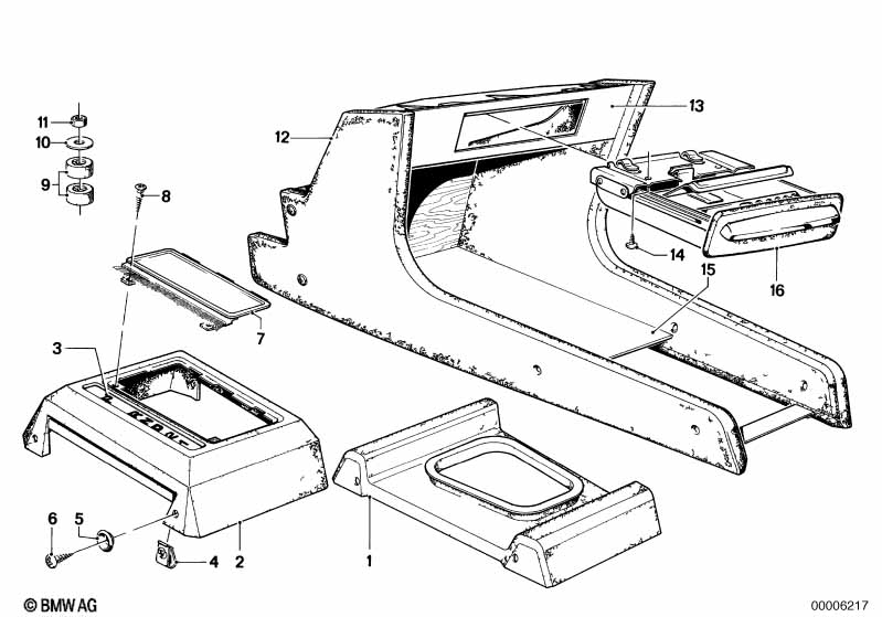 Storing partition-ashtray front