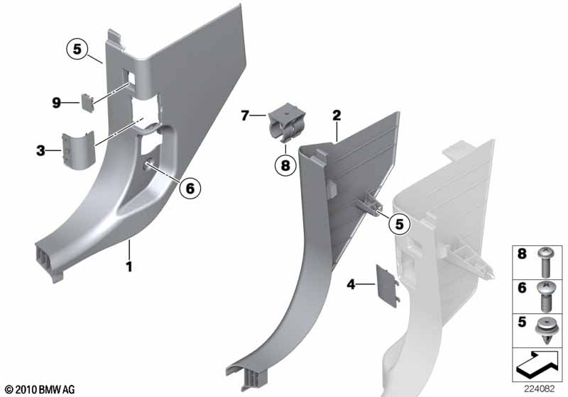 Trim panel leg room