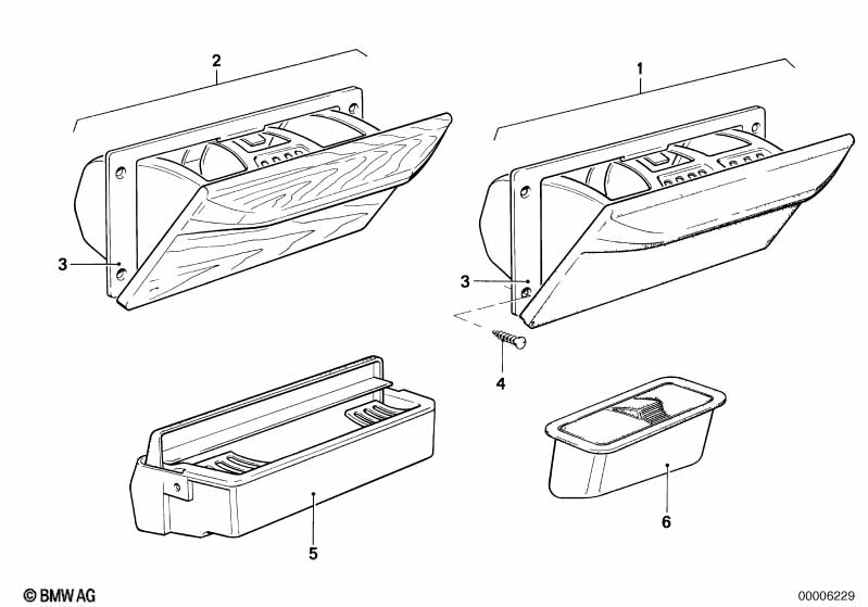 Storing partition-ashtray front