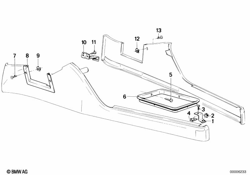 Storing partition mounting parts