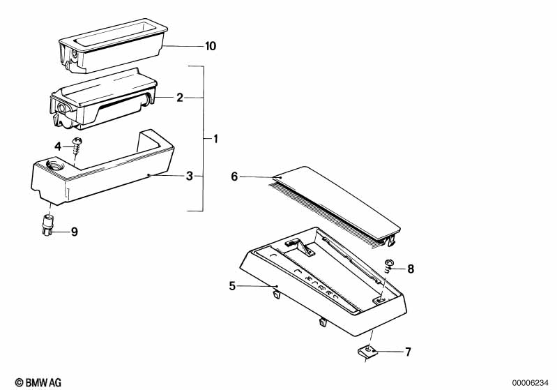 Storing partition-ashtray front