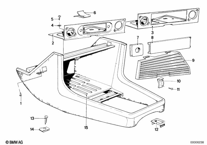 Storing partition mounting parts