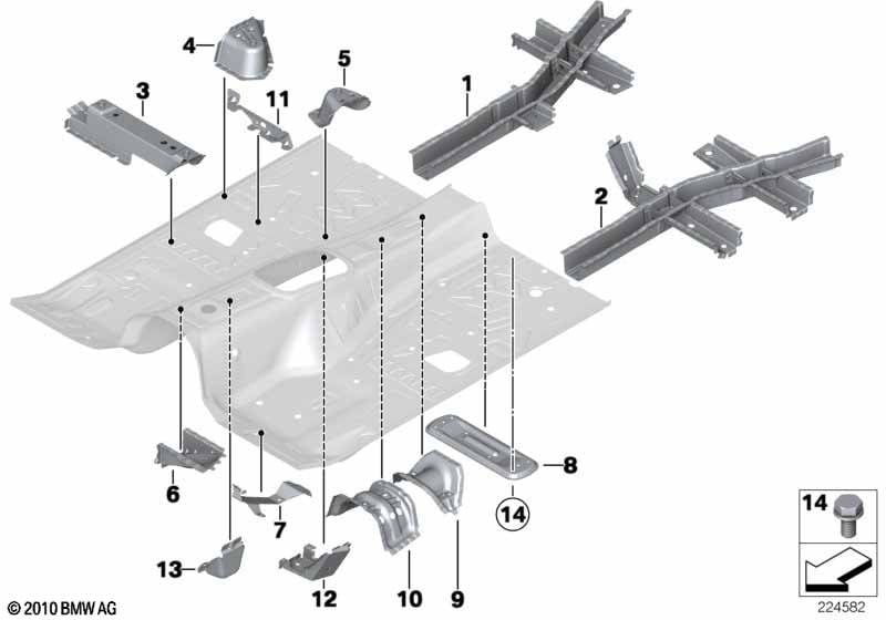 Genuine BMW 41127267151 F25 Seat Bracket, Rear Outer Left (Inc. X3 35iX) | ML Performance UK Car Parts
