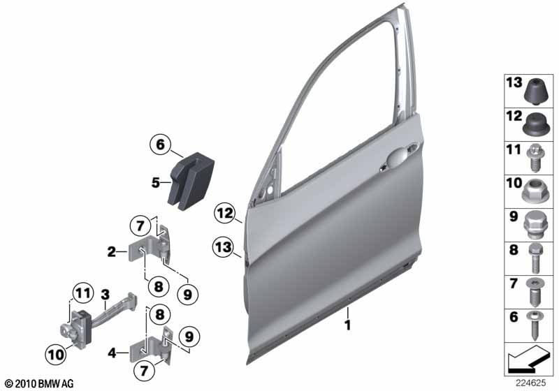 Genuine BMW 51217205572 F25 F26 Front Door Brake (Inc. X3 18i, X3 30dX & X4 30dX) | ML Performance EU Car Parts