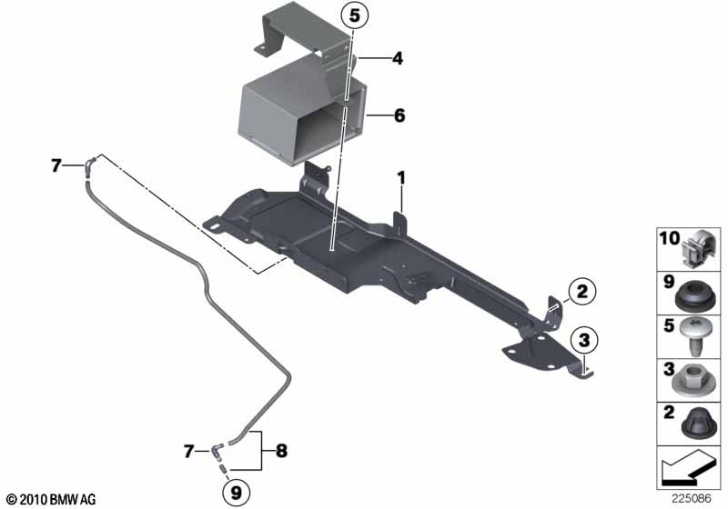 battery holder and mounting parts