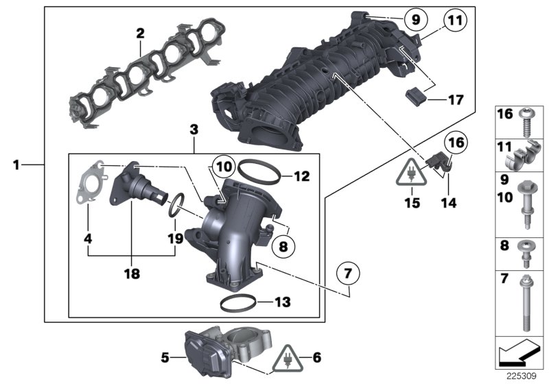 Genuine BMW 11618508643 F30 E91 Fastening Elements (Inc. Cooper D 1.6, 328d & 320d) | ML Performance US Car Parts
