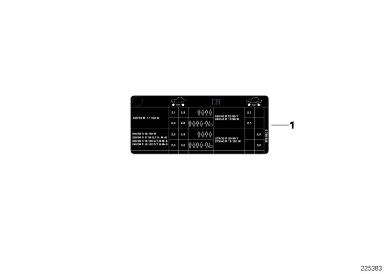 Genuine BMW 71246759283 E46 Label 