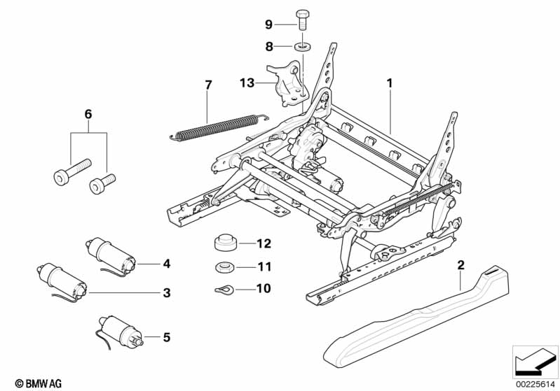 Genuine BMW 52107111884 E53 Electrical Seat Mechanism, Right (Inc. X5) | ML Performance EU Car Parts