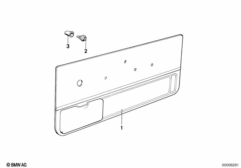 Door trim panel, front