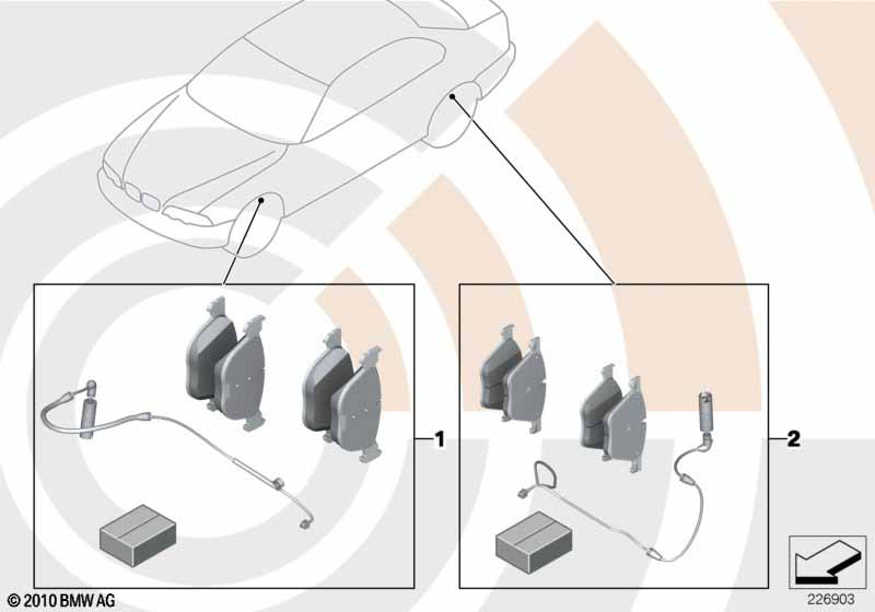 Service Kit for brake pads / Value Line