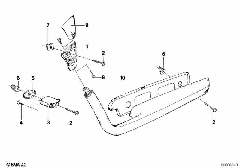 Genuine BMW 51411875418 E24 Armrest Upper Part Front Right PACIFIC (Inc. 633CSi, 635CSi & 628CSi) | ML Performance UK Car Parts