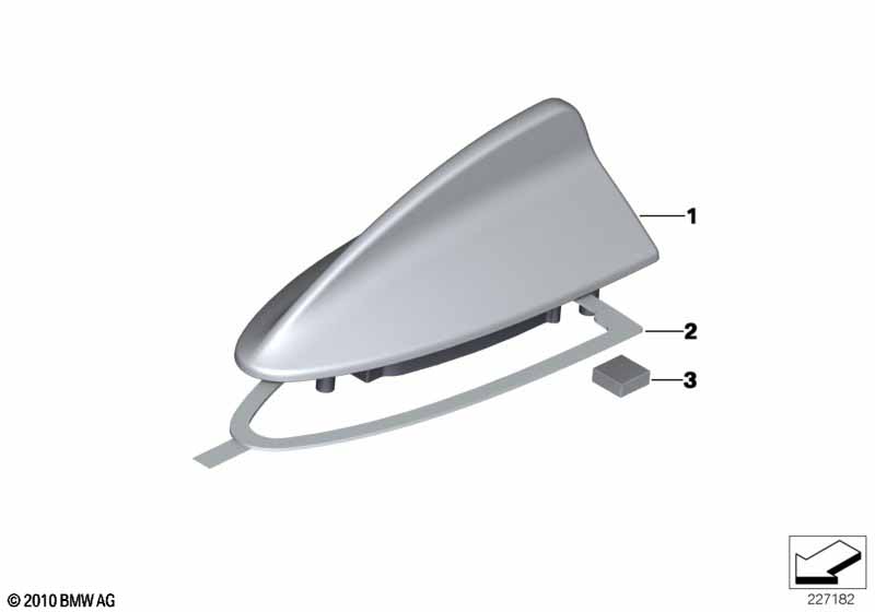 Genuine BMW 65203454166 E83 Empty Housing For Roof Antenna, Primed (Inc. X3) | ML Performance UK Car Parts