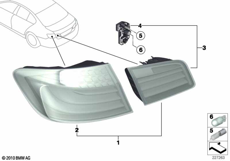 Retrofit kit, tail lamps 'White Line'