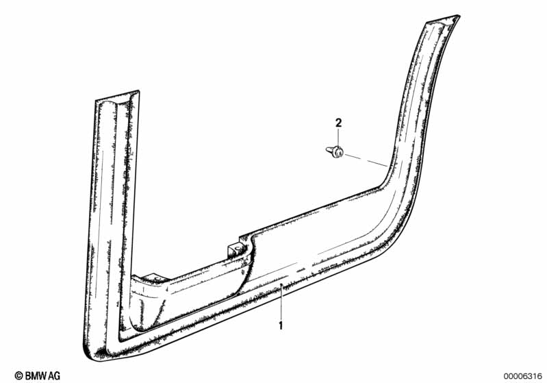 Door lining lower rear