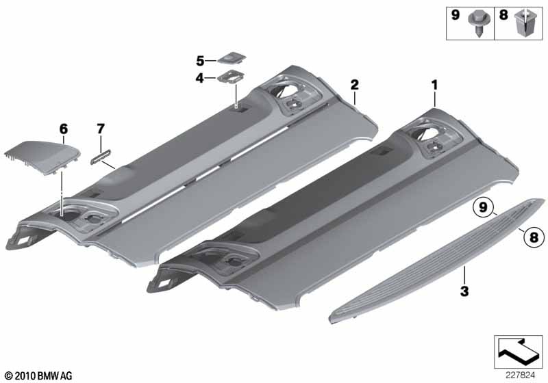 Genuine BMW 51469197235 Parcel Shelf, Rear OYSTER (Inc. 525dX, 518d & 520i) | ML Performance UK Car Parts