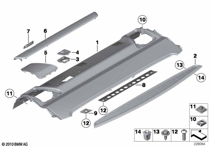 Genuine BMW 51469170397 F02 F01 Rear Window Shelf OYSTER (Inc. 730d, 750LiX 4.0 & 740LdX) | ML Performance EU Car Parts