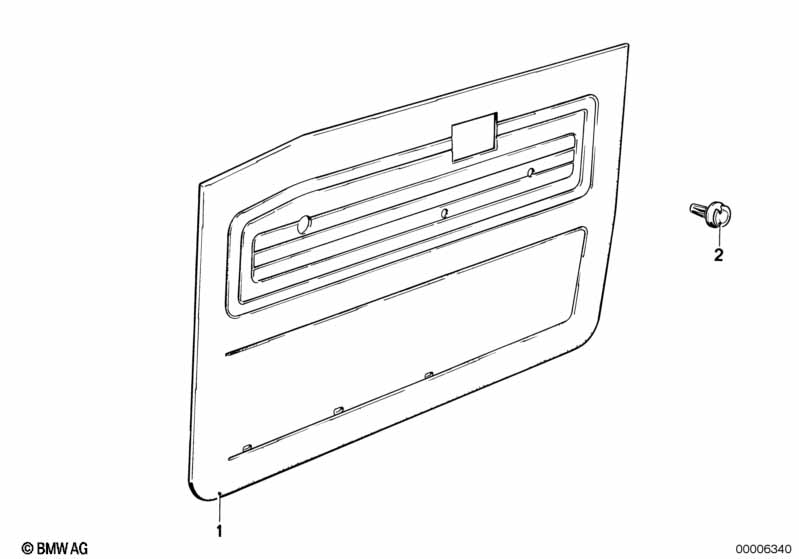 Door trim panel, front