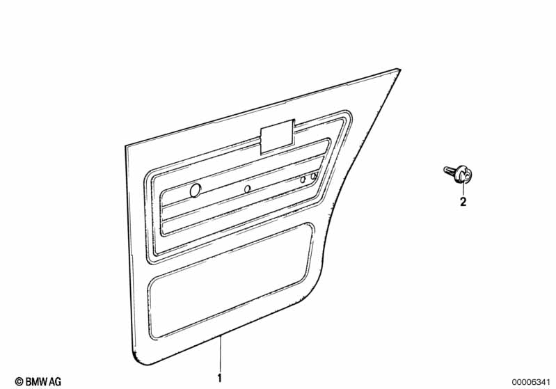 Door trim, rear