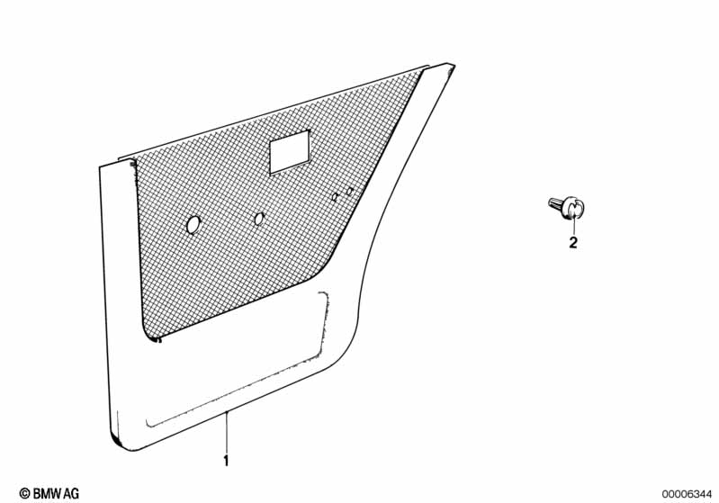Door trim, rear
