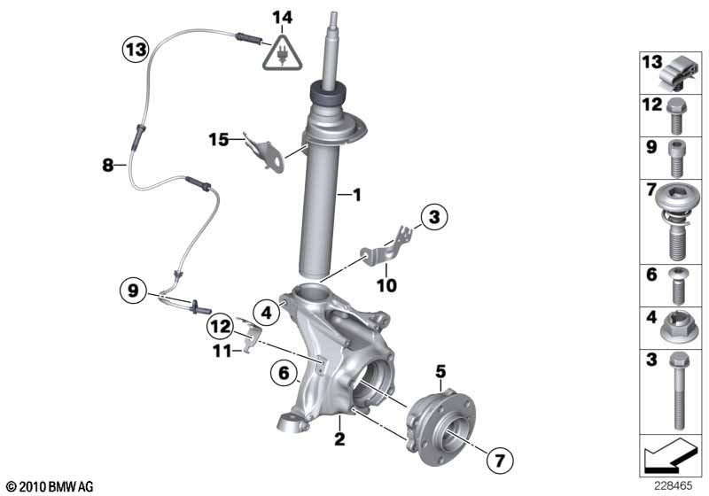 Genuine BMW 31316796410 F25 F26 Front Right Spring Strut (Inc. X4 35dX, X4 30dX & X3 30dX) | ML Performance EU Car Parts