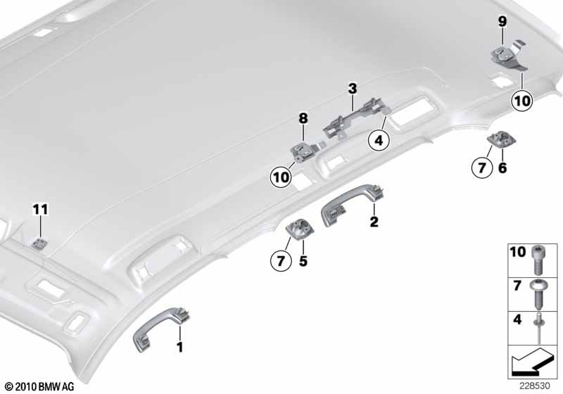 Genuine BMW 51167499077 F25 Handle Rear Left GRAU (Inc. X3) | ML Performance EU Car Parts