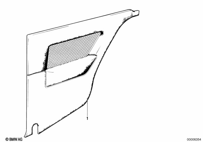 Lateral trim panel rear