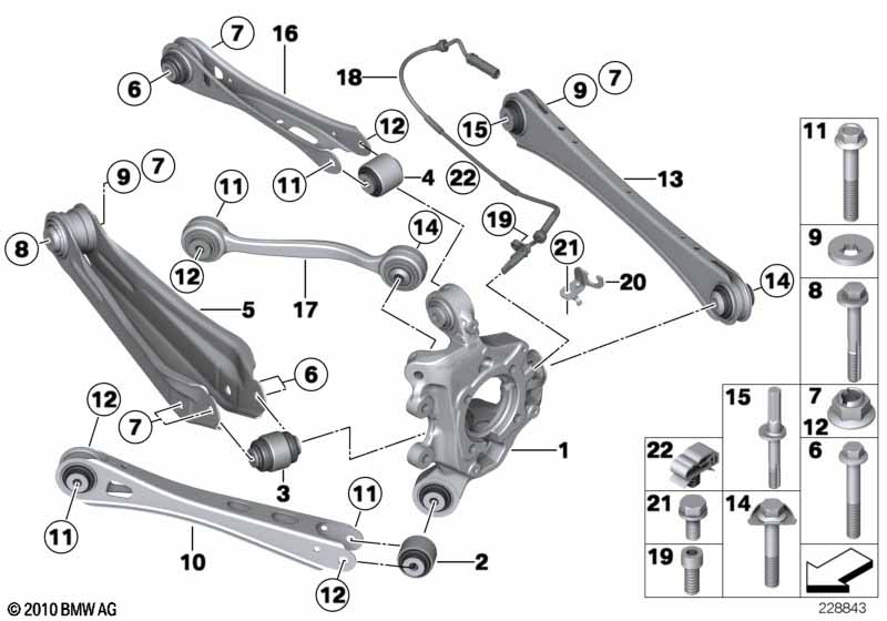 Genuine BMW 33306793792 G01 F25 Eccentric Bolt M14X1,5X80-10.9 (Inc. X430dX & X3 30dX) | ML Performance UK Car Parts