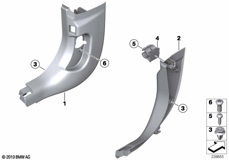Genuine BMW 51437263020 F13 F12 Lateral Trim Panel, Bottom Front Right SCHWARZ (Inc. 640iX, 640dX & M6) | ML Performance EU Car Parts
