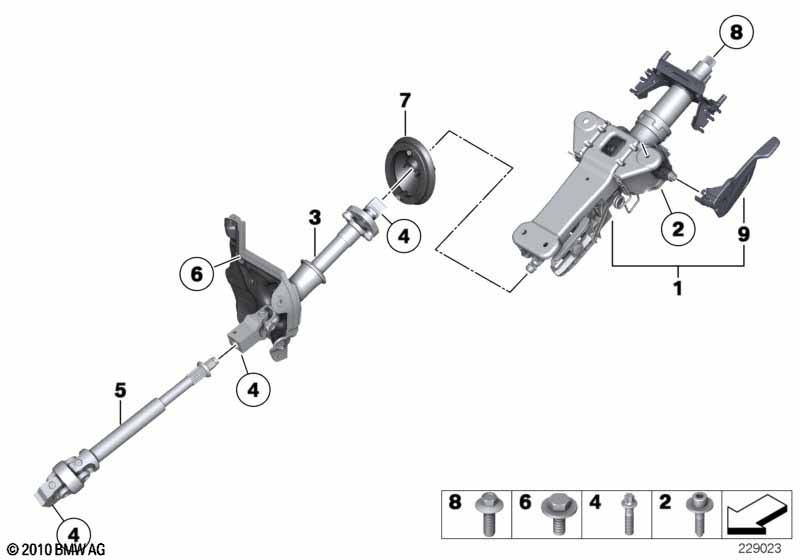 Steering column man.adjust./Mount. parts