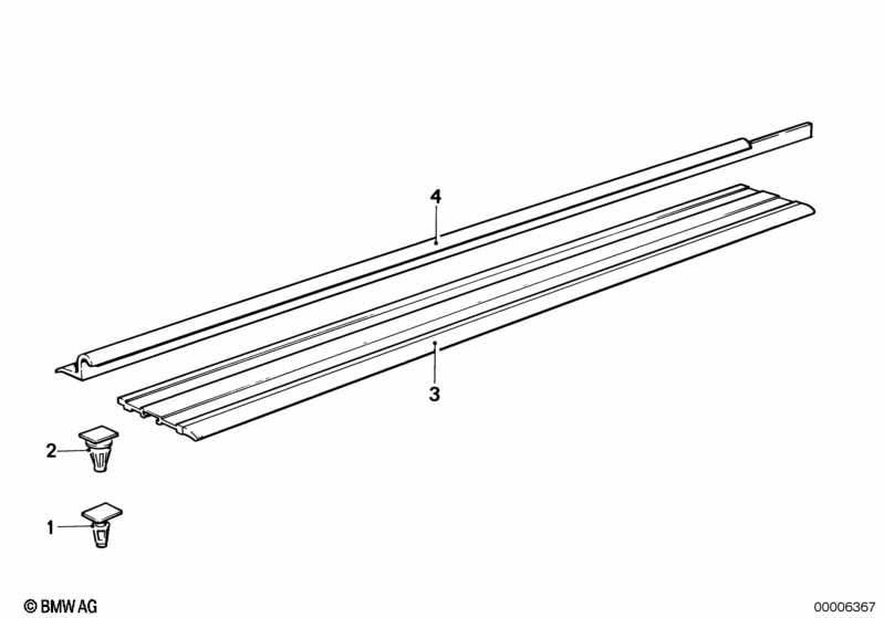 Genuine BMW 51471828237 E21 Cover Strip, Front (Inc. 320, 318 & 323i) | ML Performance EU Car Parts