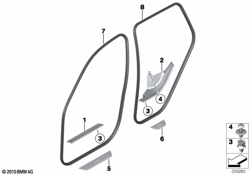 Genuine BMW 51477222194 F25 F26 Cover Strip, Entrance Rear Right SCHWARZ (Inc. X3 & X4 35iX) | ML Performance EU Car Parts