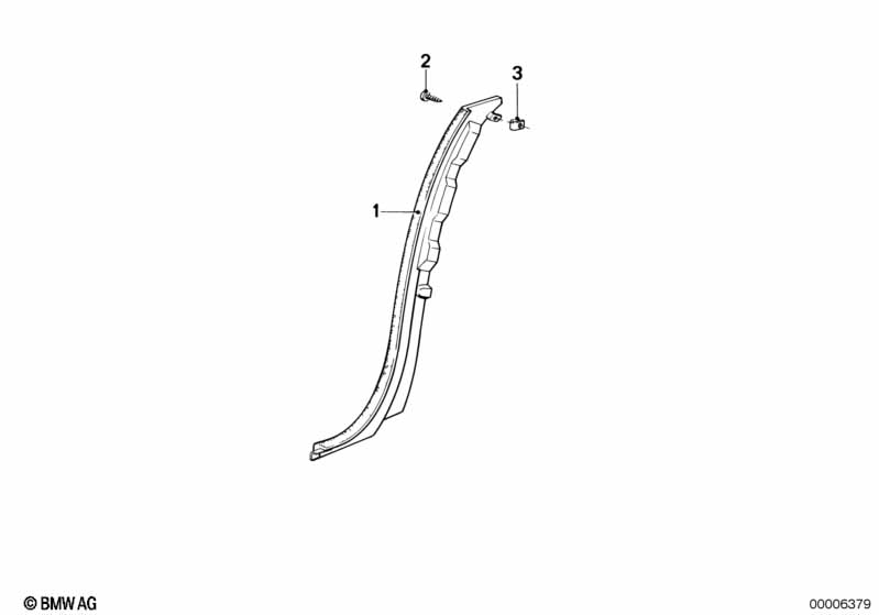 Trim panel door frame rear