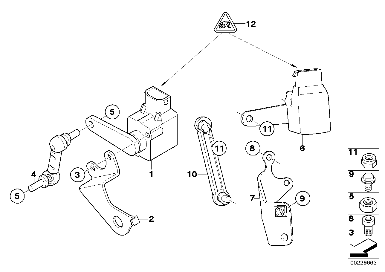 Genuine BMW 37143412102 E83 Bracket, Level Sensor Front (Inc. X3) | ML Performance UK Car Parts